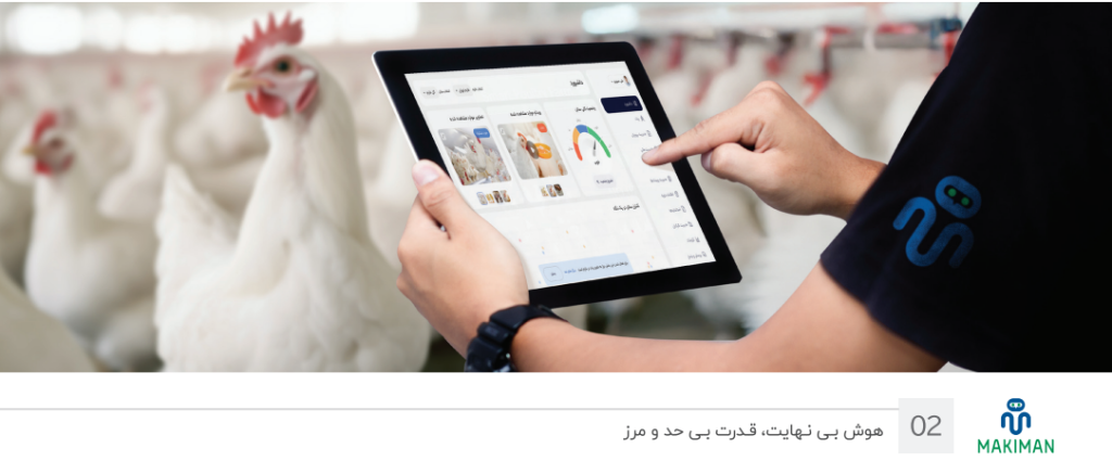 پلتفرم هوش مصنوعی مرغداری ماکیمن برای مدیریت هوشمند سالن‌های پرورش مرغ گوشتی